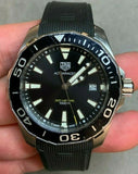 Tag Heuer Aquaracer Black Dial Black Rubber Strap Watch for Men - WAY111A.FT6151