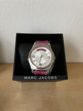 Marc Jacobs Baby Dave Silver Dial Purple Leather Strap Watch for Women - MBM1262