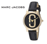 Marc Jacobs Corie Black Dial Black Leather Strap Watch for Women - MJ1580