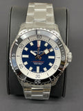 Breitling Superocean Automatic 44mm Blue Dial Silver Steel Strap Watch for Men - A17376211C1A1