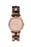 Marc Jacobs Henry Chronograph Rose Gold Dial Stainless Steel Strap Watch for Women - MBM3118