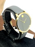 Movado 70th Anniversary Special Edition Grey Dial Grey Leather Strap Watch For Women - 0607140