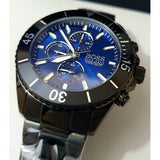 Hugo Boss Ocean Edition Navy Blue Dial Black Steel Strap Watch for Men - 1513743