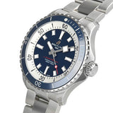 Breitling Superocean Automatic 42mm Blue Dial Silver Steel Strap Watch for Men - A17375E71C1A1