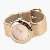 Marc Jacobs Amy Gold Tone Dial Gold Leather Strap Watch for Women - MBM8627