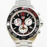 Tag Heuer Formula 1 Indy 500 Special Edition Black Dial Silver Steel Strap Watch for Men - CAZ101V.BA0842