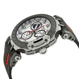 Tissot T Race Chronograph White Dial Black Silicon Strap Watch For Men - T115.417.27.011.00