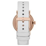 Marc Jacobs Baker White Dial White Leather Strap Watch for Women - MBM1283