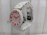 Marc Jacobs Pelly White Dial White Silicone & Stainless Steel Watch for Women - MBM2588