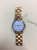 Marc Jacobs Mini Baker Blue Dial Rose Gold Stainless Steel Strap Watch for Women - MBM3285