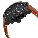 Tissot Supersport Chrono Black Dial Brown Leather Strap Watch for Men - T125.617.36.051.01