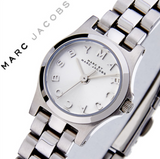 Marc Jacobs Henry Dinky White Dial Silver Stainless Steel Strap Watch for Women - MBM3198