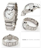 Marc Jacobs White Dial Silver Stainless Steel Strap Watch for Women - MBM3052