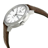 Tissot Automatics III Steel White Dial Brown Leather Strap Watch For Men - T065.430.16.031.00