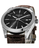 Tissot Gentlemen Black Dial Brown Leather Strap Watch for Men - T127.410.16.051.01