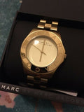 Marc Jacobs Blade Gold Dial Stainless Steel Strap Watch for Women - MBM3126