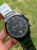 Hugo Boss Pioneer Black Dial Black Steel Strap Watch for Men - 1513714