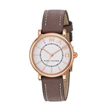 Marc Jacobs Roxy White Dial Light Brown Leather Strap Watch for Women - MJ1538