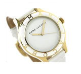 Marc Jacobs Blade White Dial White Leather Strap Watch for Women - MBM1098