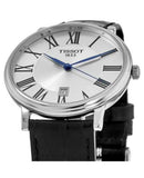 Tissot Carson Premium Silver Dial Black Leather Strap Watch For Men - T122.410.16.033.00