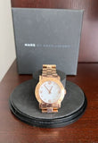 Marc Jacobs Amy White Dial Rose Gold Stainless Steel Strap Watch for Women - MBM3077