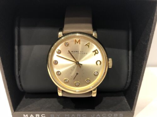 Marc Jacobs Baker Dial Black Leather Strap Watch for Women - MBM1399