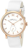 Marc Jacobs Baker White Dial White Leather Strap Watch for Women - MBM1283