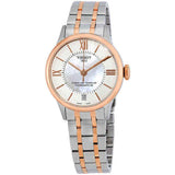 Tissot Chemin Des Tourelles Powermatic 80 Helvetic Price Lady Silver Dial Two Tone Steel Strap Watch For Women - T099.207.22.118.01