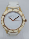 Marc Jacobs Blade White Dial White Leather Strap Watch for Women - MBM1179