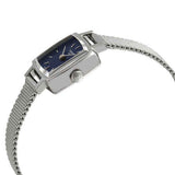 Tissot Lovely Square Blue Dial Silver Mesh Bracelet Watch For Women - T058.109.11.041.00