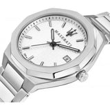 Maserati Stile 3H White Dial Silver Steel Strap Watch For Men - R8853142005