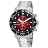 Tissot Seastar 1000 Chronograph Red Dial Silver Steel Strap Watch For Men - T120.417.11.421.00