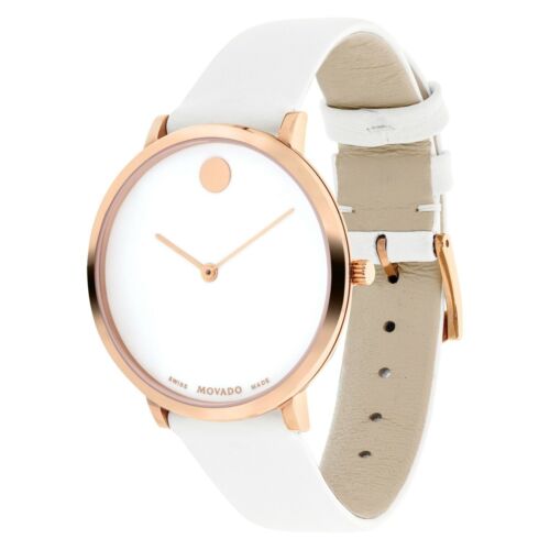 Movado Museum 70th Anniversary Special Edition White Dial White Leather ...