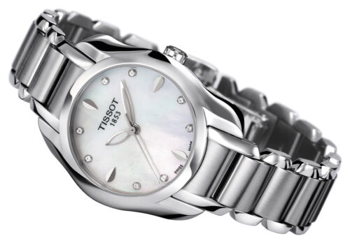 Tissot T Wave Mother of Pearl Dial Two Tone Steel Strap Watch For