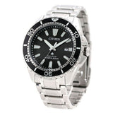 Citizen Promaster Diver Chronograph Black Dial Silver Steel Strap Watch For Men - BN0190-82E