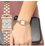 Marc Jacobs Vic Silver Dial Rose Gold Stainless Steel Strap Watch for Women - MJ3530