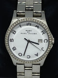 Marc Jacobs Henry White Diamonds Dial Silver Stainless Steel Strap Watch for Women - MBM3044