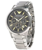 Emporio Armani Quartz Grey Dial Silver Steel Strap Watch For Men - AR11047