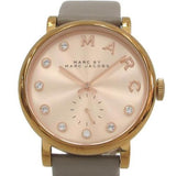 Marc Jacobs Baker Rose Gold Dial Grey Leather Strap Watch for Women - MBM1400