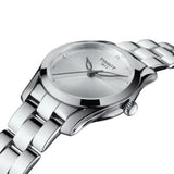 Tissot T Wave Diamonds White Dial Silver Steel Strap Watch For Women - T112.210.11.036.00