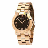 Marc Jacobs Amy Brown Dial Rose Gold Stainless Steel Strap Watch for Women - MBM3167
