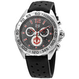 Tag Heuer Formula 1 Manchester United Special Edition Grey Dial Black Silicone Strap Watch for Men - CAZ101M.FT8024