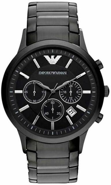 Armani watches ar2453 gents sale black stainless steel watch