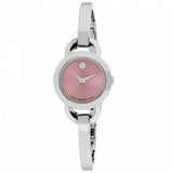 Movado Rondiro 22mm Pink Dial Stainless Steel Watch For Women - 0606797