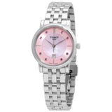 Tissot Carson Premium Lady Pink Mother of Pearl Dial Silver Steel Strap Watch For Women - T122.210.11.159.00