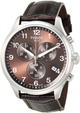 Tissot T Sport Chrono XL Classic Brown Dial Brown Leather Strap Watch For Men - T116.617.16.297.00