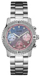 Guess Confetti Multicolored Dial Silver Steel Strap Watch For Women - W0774L1