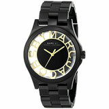 Marc Jacobs Henry Black Transparent Dial Black Stainless Steel Strap Watch for Women - MBM3255