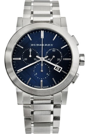 Burberry The City Blue Dial Silver Steel Strap Watch for Men - BU9363