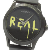 Gucci G Timeless Ghost Black Dial Black Rubber Strap Unisex Watch - YA1264017